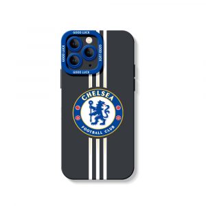 Blue Lion Pride Sport Stripe Silicone Case for Apple iPhone Series