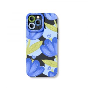 Blue Tulip Bliss Silicone Case for Apple iPhone Series