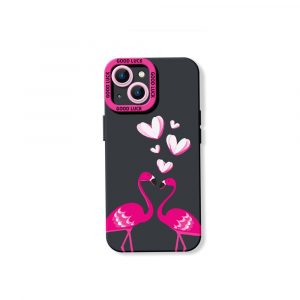 Flirty Flamingo Love Silicone Case for Apple iPhone Series