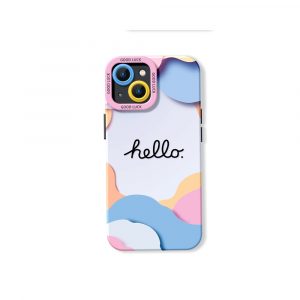Pastel Waves & Hello Charm Silicone Case for Apple iPhone Series