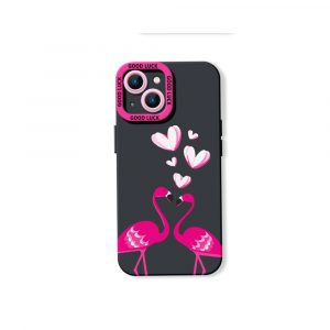 Flirty Flamingo Love Silicone Case for Apple iPhone Series