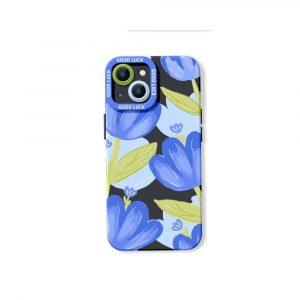 Blue Tulip Bliss Silicone Case for Apple iPhone Series