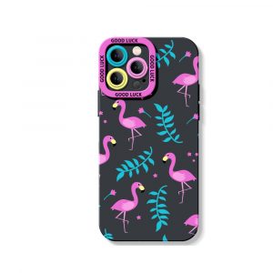 Flamingo Paradise Tropical Charm Silicone Case for Apple iPhone Series