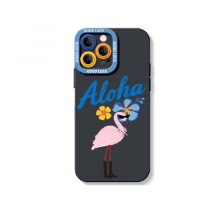 Aloha Flamingo Paradise Silicone Case for Apple iPhone Series