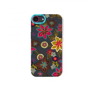 Vibrant Floral Charm Silicone Case for Apple iPhone Series