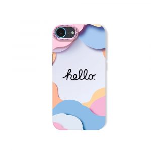 Pastel Waves & Hello Charm Silicone Case for Apple iPhone Series