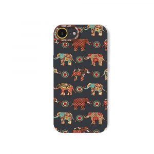 Elephant Harmony Vibrant Pattern Silicone Case for Apple iPhone Series