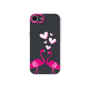 Flirty Flamingo Love Silicone Case for Apple iPhone Series