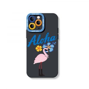 Aloha Flamingo Paradise Silicone Case for Apple iPhone Series