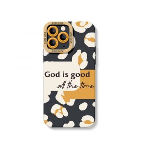 God is Good Leopard Pattern Silicone Case for Apple iPhone Series