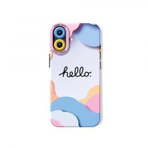 Pastel Waves & Hello Charm Silicone Case for Apple iPhone Series