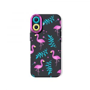 Flamingo Paradise Tropical Charm Silicone Case for Apple iPhone Series