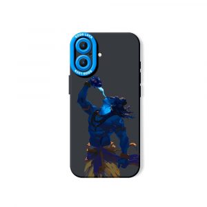 Divine Warrior Illustration Silicone Case for Apple iPhone Series - iPhone 17, Black
