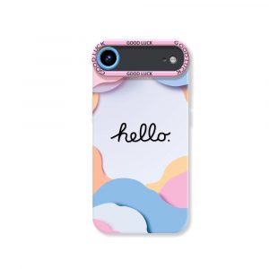 Pastel Waves & Hello Charm Silicone Case for Apple iPhone Series