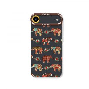 Elephant Harmony Vibrant Pattern Silicone Case for Apple iPhone Series