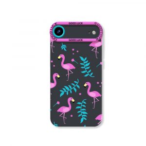 Flamingo Paradise Tropical Charm Silicone Case for Apple iPhone Series