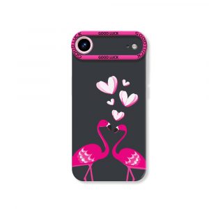 Flirty Flamingo Love Silicone Case for Apple iPhone Series