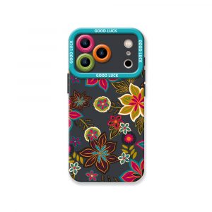 Vibrant Floral Charm Silicone Case for Apple iPhone Series