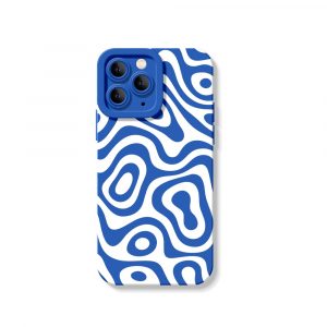 Retro Wave Swirl Silicone Case for Apple iPhone Series