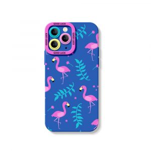 Flamingo Paradise Tropical Charm Silicone Case for Apple iPhone Series