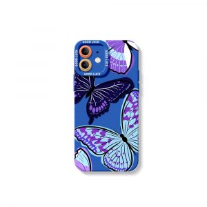 Vibrant Butterfly Delight Silicone Case for Apple iPhone Series