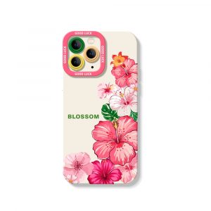 Floral Bloom Delight Silicone Case for Apple iPhone Series