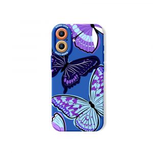 Vibrant Butterfly Delight Silicone Case for Apple iPhone Series