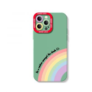Rainbow Vibes Good Luck Silicone Case for Apple iPhone Series