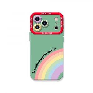 Rainbow Vibes Good Luck Silicone Case for Apple iPhone Series