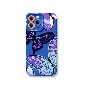Vibrant Butterfly Delight Silicone Case for Apple iPhone Series