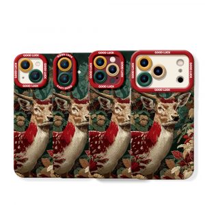Enchanted Forest Deer Design Silicone Case for Apple iPhone Series
