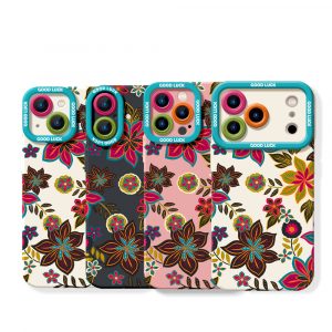 Vibrant Floral Charm Silicone Case for Apple iPhone Series