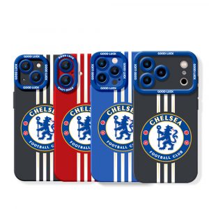 Blue Lion Pride Sport Stripe Silicone Case for Apple iPhone Series