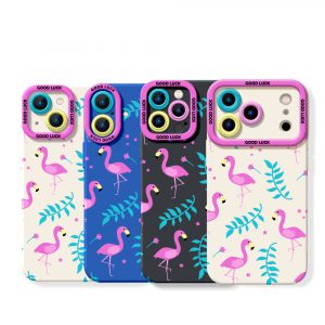 Flamingo Paradise Tropical Charm Silicone Case for Apple iPhone Series