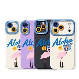Aloha Flamingo Paradise Silicone Case for Apple iPhone Series