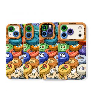 Whimsical Candy Stack Silicone Case for Apple iPhone Series