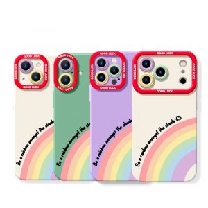 Rainbow Vibes Good Luck Silicone Case for Apple iPhone Series