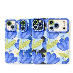 Blue Tulip Bliss Silicone Case for Apple iPhone Series