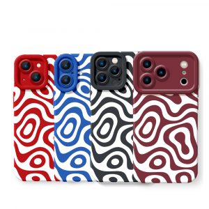 Retro Wave Swirl Silicone Case for Apple iPhone Series
