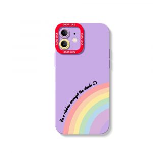 Rainbow Vibes Good Luck Silicone Case for Apple iPhone Series