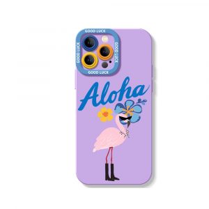 Aloha Flamingo Paradise Silicone Case for Apple iPhone Series