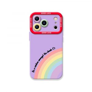 Rainbow Vibes Good Luck Silicone Case for Apple iPhone Series