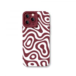 Retro Wave Swirl Silicone Case for Apple iPhone Series