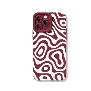 Retro Wave Swirl Silicone Case for Apple iPhone Series