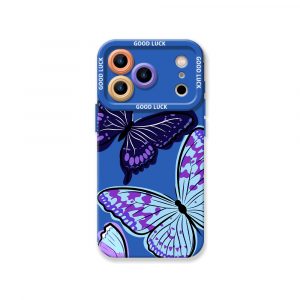 Vibrant Butterfly Delight Silicone Case for Apple iPhone Series