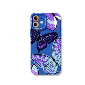 Vibrant Butterfly Delight Silicone Case for Apple iPhone Series