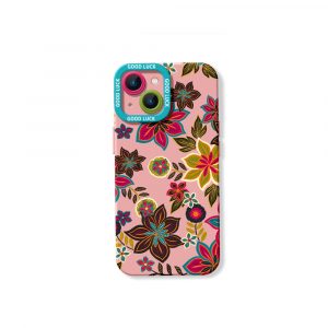 Vibrant Floral Charm Silicone Case for Apple iPhone Series