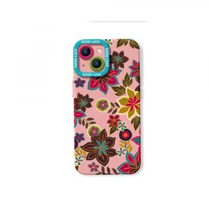 Vibrant Floral Charm Silicone Case for Apple iPhone Series