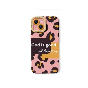 God is Good Leopard Pattern Silicone Case for Apple iPhone Series