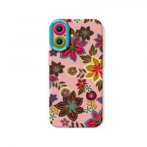 Vibrant Floral Charm Silicone Case for Apple iPhone Series